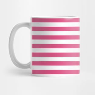 Simple Pink Horizontal Stripes Mug